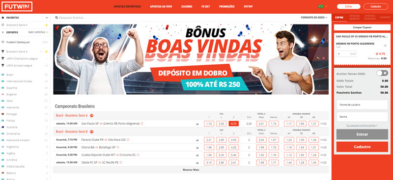 FUTWIN Bônus - 250 - Casa de Apostas